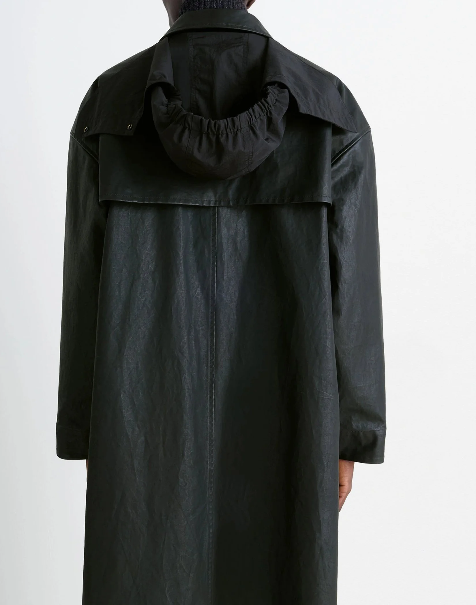 Lemaire - HOODED RAINCOAT (ONYX) — EQUIPMENT